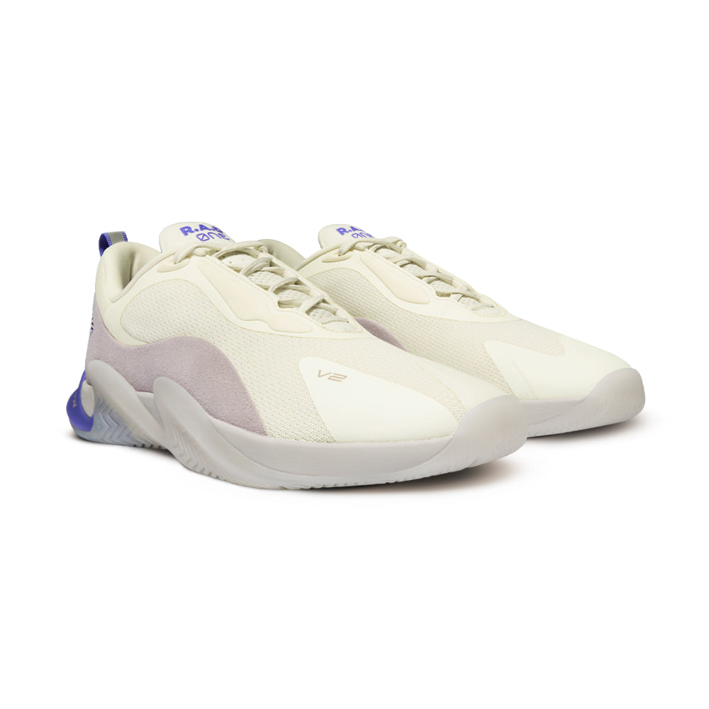 R.A.D® ONE V2 SPORT WHITE at R.A.D® - Performance Footwear . RADV2ANTIQUEWHITEBLUEIRISFront — View 2