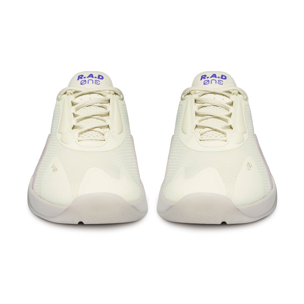 R.A.D® ONE V2 SPORT WHITE at R.A.D® - Performance Footwear . RADV2ANTIQUEWHITEBLUEIRISToes